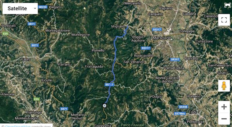 Tracciato antica via Orvietana